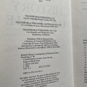 Stephen W. Hawking - A Brief History of Time - First Edition 1988