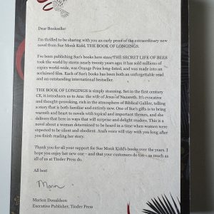 Sue Monk Kidd - The Book of Longings - Uncorrected Proof - 1st Edition 2020